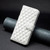 Samsung Galaxy S24 5G Diamond Lattice Wallet Flip Leather Phone Case - White