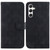 Samsung Galaxy S24 5G Double 8-shaped Embossed Leather Phone Case - Black