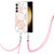 Samsung Galaxy S24 5G Electroplating IMD Splicing Dual-side Marble TPU Phone Case with Lanyard - Pink White Samsung Galaxy S24 5G Electroplating IMD Splicing Dual-side Marble TPU Phone Case with Lanyard - Pink White