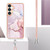 Samsung Galaxy S24 5G Electroplating Marble Dual-side IMD Phone Case with Lanyard - Rose Gold 005 Samsung Galaxy S24 5G Electroplating Marble Dual-side IMD Phone Case with Lanyard - Rose Gold 005