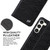 Samsung Galaxy S24 5G Fierre Shann Crocodile Texture Magnetic Genuine Leather Phone Case - Black