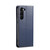 Samsung Galaxy S24 5G Fierre Shann PU Genuine Leather Texture Phone Case - Blue