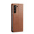 Samsung Galaxy S24 5G Fierre Shann PU Genuine Leather Texture Phone Case - Brown