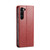 Samsung Galaxy S24 5G Fierre Shann PU Genuine Leather Texture Phone Case - Red
