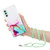 Samsung Galaxy S24 5G Hollow Marble Pattern TPU Shockproof Phone Case with Rope - Green