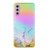 Samsung Galaxy S24 5G Laser Marble Pattern Clear TPU Shockproof Phone Case - Pink