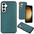 Samsung Galaxy S24 5G Leather Texture Full Coverage Phone Case - Green Samsung Galaxy S24 5G Leather Texture Full Coverage Phone Case - Green