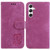 Samsung Galaxy S24 5G Little Tiger Embossed Leather Phone Case - Rose Red