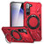 Samsung Galaxy S24 5G MagSafe Magnetic Shockproof Phone Case with Ring Holder - Red
