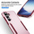 Samsung Galaxy S24 5G Pioneer Armor Heavy Duty PC + TPU Phone Case - Pink+Rose Red