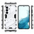 Samsung Galaxy S24 5G Punk Armor 2 in 1 PC + TPU Shockproof Phone Case with Invisible Holder - White