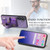 Samsung Galaxy S24 5G Retro Cross Wristband Wallet Leather Back Phone Case - Purple