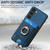 Samsung Galaxy S24 5G Retro Splitable Magnetic Card Bag Leather Phone Case - Blue