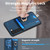 Samsung Galaxy S24 5G Retro Splitable Magnetic Card Bag Leather Phone Case - Blue
