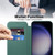Samsung Galaxy S24 5G Shield Magsafe RFID Anti-theft Rhombus Leather Phone Case - Green