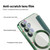 Samsung Galaxy S24 5G Shield Magsafe RFID Anti-theft Rhombus Leather Phone Case - Green