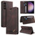 Samsung Galaxy S24 5G Skin Feel Anti-theft Brush Horizontal Flip Leather Case with Holder - Brown