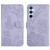 Samsung Galaxy S24 5G Skin Feel Butterfly Embossed Flip Leather Phone Case - Purple
