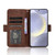 Samsung Galaxy S24 5G Skin Feel Calf Texture Card Slots Leather Phone Case - Brown