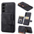 Samsung Galaxy S24 5G Skin Feel Dream RFID Anti-theft PU Card Bag Phone Case - Black