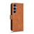 Samsung Galaxy S24 5G Skin Feel Magnetic Flip Leather Phone Case - Brown