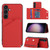 Samsung Galaxy S24 5G Skin Feel PU + TPU + PC Card Slots Phone Case - Red