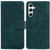 Samsung Galaxy S24 5G Skin Feel Pure Color Flip Leather Phone Case - Green