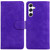 Samsung Galaxy S24 5G Skin Feel Pure Color Flip Leather Phone Case - Purple