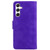 Samsung Galaxy S24 5G Skin Feel Pure Color Flip Leather Phone Case - Purple