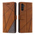 Samsung Galaxy S24 5G Skin Feel Splicing Horizontal Flip Leather Phone Case - Brown