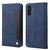 Samsung Galaxy S24 5G Skin Feel Splicing Leather Phone Case - Blue