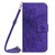 Samsung Galaxy S24 5G Skin Feel Sun Flower Embossed Flip Leather Phone Case with Lanyard - Dark Purple