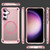 Samsung Galaxy S24 5G Skin Feel TPU + PC MagSafe Magnetic Phone Case - Transparent Pink