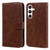 Samsung Galaxy S24 5G Skin Feeling Oil Leather Texture PU + TPU Phone Case - Brown
