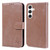 Samsung Galaxy S24 5G Skin Feeling Oil Leather Texture PU + TPU Phone Case - Champagne