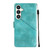 Samsung Galaxy S24 5G Skin-feel Embossed Leather Phone Case - Green