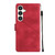 Samsung Galaxy S24 5G Skin-feel Embossed Leather Phone Case - Red