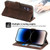 Samsung Galaxy S24 5G Skin-feel Flowers Embossed Wallet Leather Phone Case - Brown