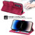 Samsung Galaxy S24 5G Skin-feel Flowers Embossed Wallet Leather Phone Case - Wine Red