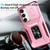 Samsung Galaxy S24 5G Sliding Camshield Holder Phone Case - Pink + Rose Red