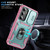 Samsung Galaxy S24 5G Sliding Camshield TPU + PC Phone Case with Holder - Green+Pink