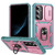 Samsung Galaxy S24 5G Sliding Camshield TPU + PC Phone Case with Holder - Pink+Green