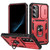 Samsung Galaxy S24 5G Sliding Camshield TPU + PC Phone Case with Holder - Red+Black