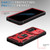 Samsung Galaxy S24 5G Sliding Camshield TPU + PC Phone Case with Holder - Red+Black