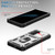 Samsung Galaxy S24 5G Sliding Camshield TPU + PC Phone Case with Holder - White+Black