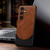 Samsung Galaxy S24 5G SULADA Stitching Leather MagSafe Magnetic Phone Case - Brown