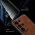 Samsung Galaxy S24 5G SULADA Stitching Leather MagSafe Magnetic Phone Case - Orange