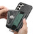 Samsung Galaxy S24 5G Suteni H13 Card Wallet Wrist Strap Holder PU Phone Case - Black