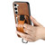 Samsung Galaxy S24 5G Suteni H13 Card Wallet Wrist Strap Holder PU Phone Case - Brown