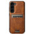 Samsung Galaxy S24 5G Suteni H15 MagSafe Oil Eax Leather Detachable Wallet Back Phone Case - Brown